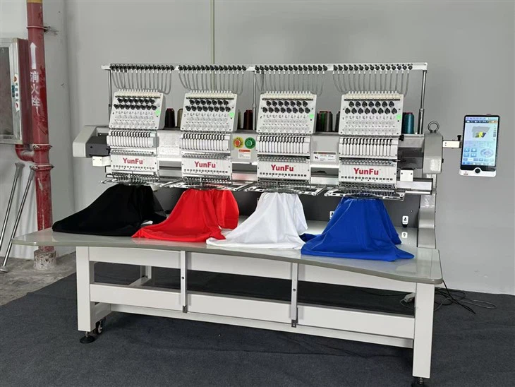 4-head 15 Needles Embroidery Machine For Factory Cap Shirts best