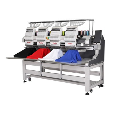 4 Head12 Needles Computerized Commercial Embroidery Machine